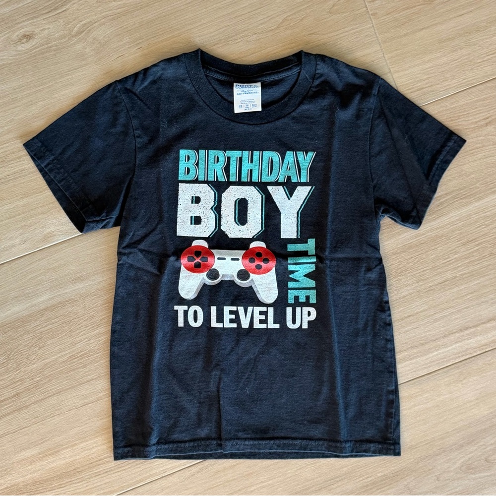 Port and Company Black Birthday Boy Tee